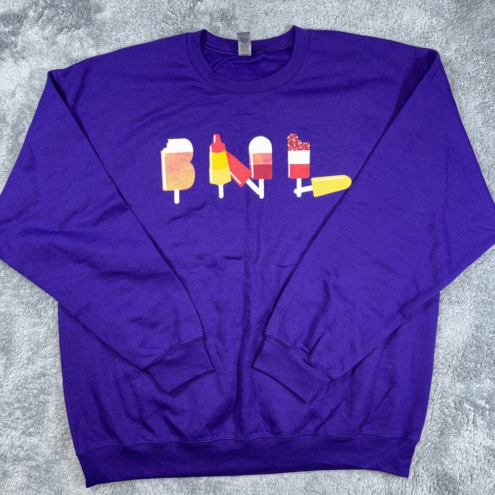 Barenaked Ladies (BNL) Band Sweater Ice Cream Purple Size XL New